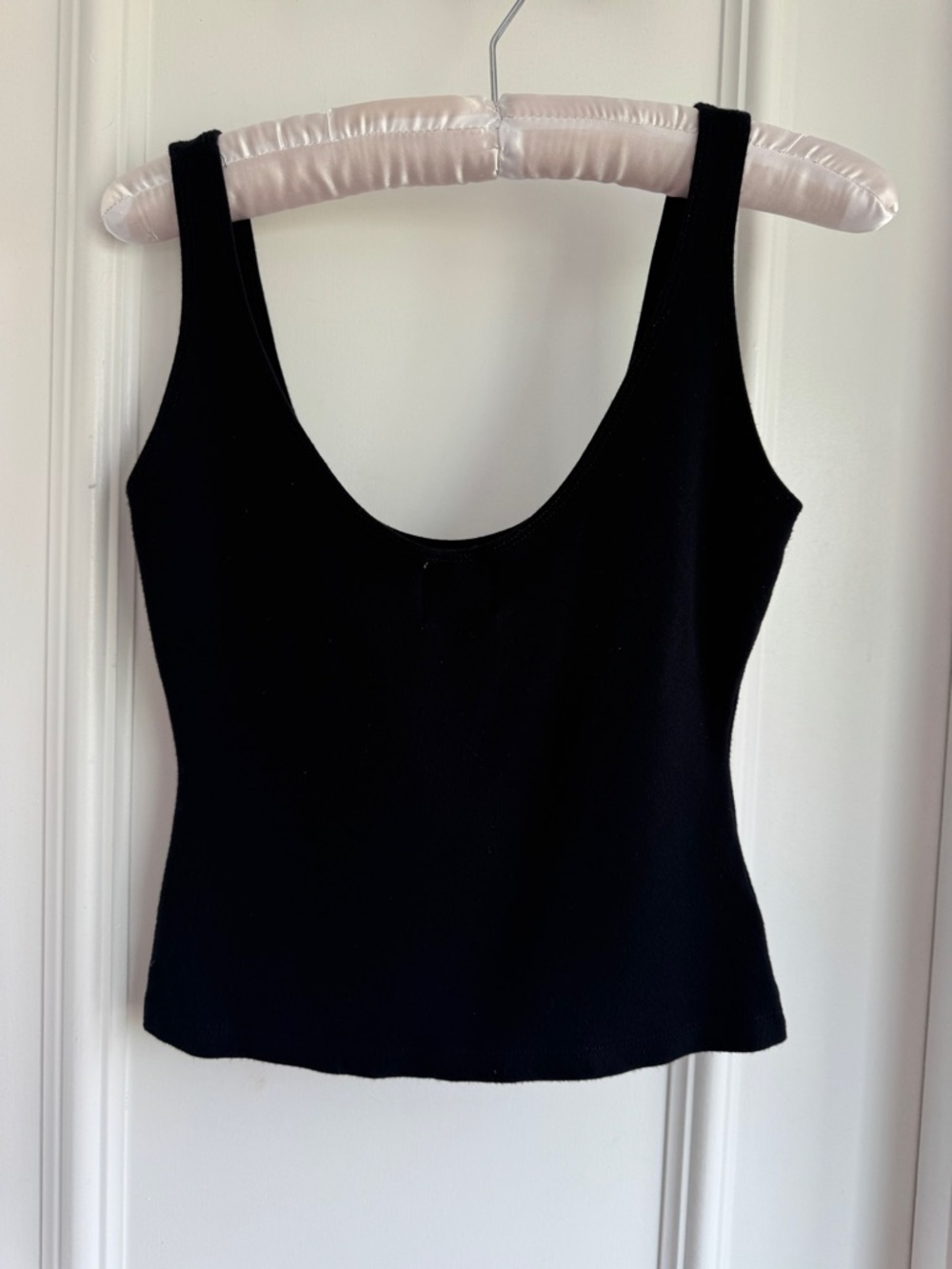 Leset Black Rio Scoop Neck Ribbed Tank Top - - Picture 8 of 8